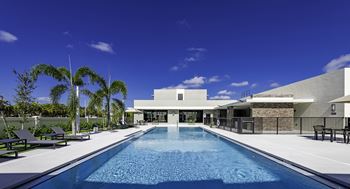 Refreshing swimming pool with lounge deck